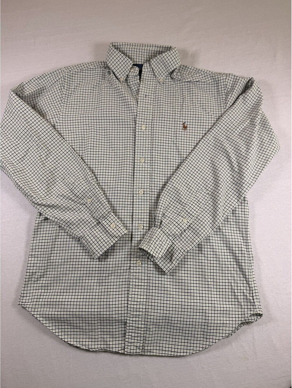 Polo Ralph Lauren Shirt Classic Fit Long Sleeve Green Plaid
